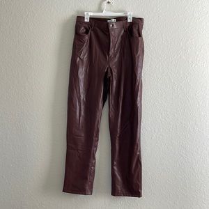 Abercrombie & Fitch 90’s Straight Ultra High Rise Faux Leather pants